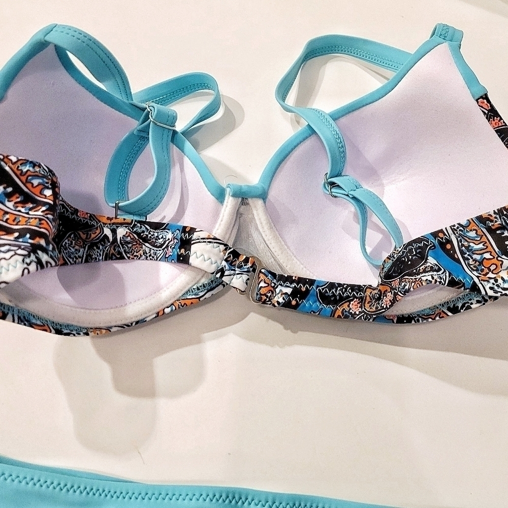 Teal & Boho Print 2 Piece Bikini - Picture 8 of 16